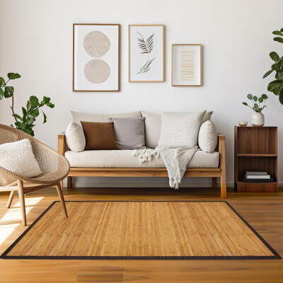 Unsere Bambus-Teppiche mit Bord&uuml;re...