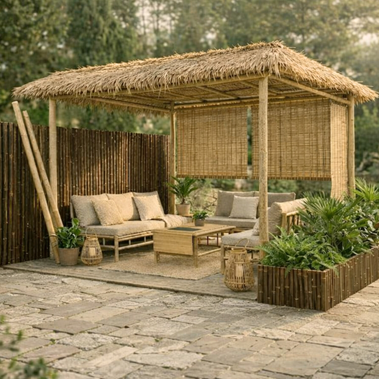 De-Commerce Banner Bambuszaun