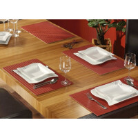 Tischset aus Bambus, Platzmatte/Untersetzer abwaschbar, Tischläufer - in 9Farben Tischsets 4 St. a 30x45 cm lava