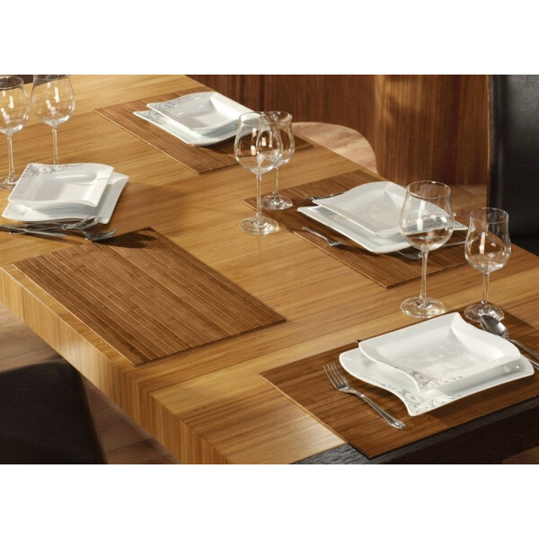 Tischset aus Bambus, Platzmatte/Untersetzer abwaschbar, Tischläufer - in 9Farben Tischsets 4 St. a 30x45 cm gold