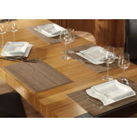 Tischset aus Bambus, Platzmatte/Untersetzer abwaschbar, Tischläufer - in 9Farben Tischsets 6 St. a 30x45 cm timber