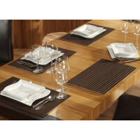 Tischset aus Bambus, Platzmatte/Untersetzer abwaschbar, Tischläufer - in 9Farben Tischsets 6 St. a 30x45 cm mocha