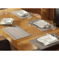 Tischset aus Bambus, Platzmatte/Untersetzer abwaschbar, Tischläufer - in 9Farben Tischsets 8 St. a 30x45 cm powder