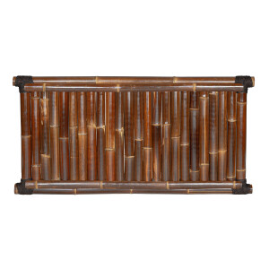 Sichtschutz aus dunklem Bambus mit stabiler Rahmenkonstruktion. Maße: 180 cm Breite x 90 cm Höhe. Ideal für natürliche Gartengestaltung und Privatsphäre. Robust und langlebig.