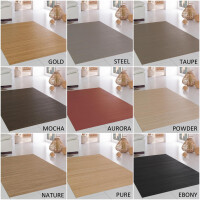 Bambusteppich MASSIVE powder, Maß ca. 140x200 cm, 17mm Stege