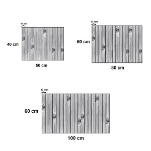 Drei rechteckige Badezimmerteppiche in verschiedenen...