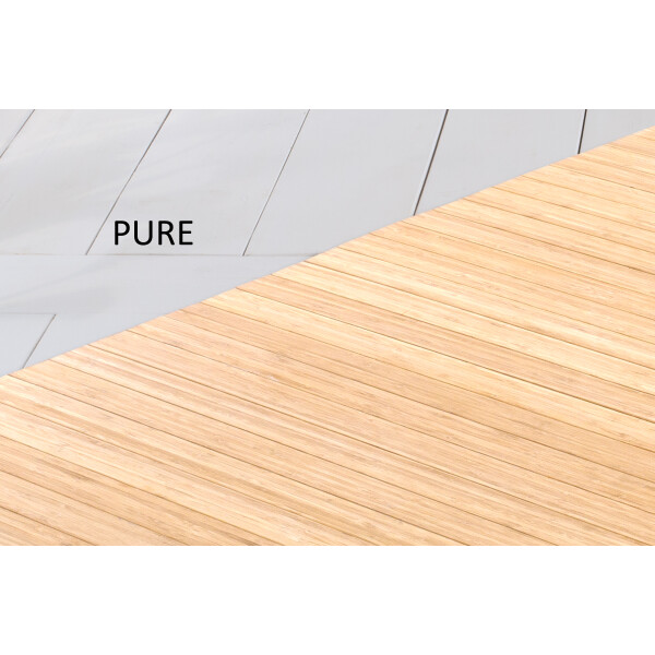 Bambusteppich SOLID pure, Maß ca. 40x60 cm, 50mm Stege auf Gazevliesrücken