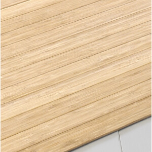 Bambusteppich SOLID pure, Maß ca. 75x200 cm, 50mm Stege auf Gazevliesrücken