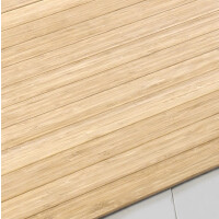 Bambusteppich SOLID pure, Maß ca. 75x200 cm, 50mm Stege auf Gazevliesrücken