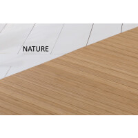 Bambusteppich SOLID nature, Maß ca. 50x80 cm, 50mm Stege auf Gazevliesrücken