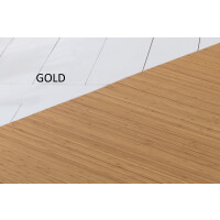 Bambusteppich SOLID gold, Maß ca. 75x240 cm, 50mm Stege auf Gazevliesrücken