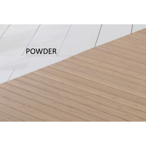 Bambusteppich SOLID powder, Maß ca. 100x160 cm, 50mm Stege auf Gazevliesrücken