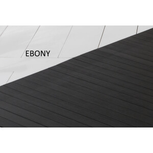 Bambusteppich SOLID ebony, Maß ca. 50x80 cm, 50mm Stege auf Gazevliesrücken
