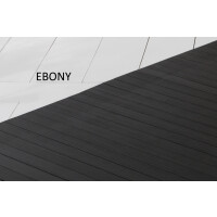 Bambusteppich SOLID ebony, Maß ca. 60x300 cm, 50mm Stege auf Gazevliesrücken