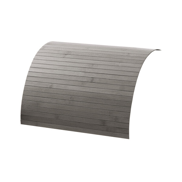 Bambus Couchablage in gebogener Form mit 40 x 60 cm Größe, elegant mit natürlichem Holzmuster und glatter Oberfläche, ideal für moderne Innenräume.