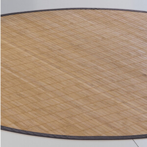 Bambusteppich HighQ 11mm Stege mit schmaler Bordüre Ø 120 cm