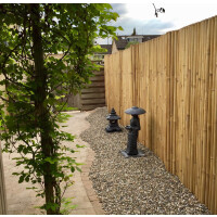 Extrem stabiler Bambus Holz Sichtschutz Zaun XL von DE-COmmerce&reg; I hochwertiger Windschutz mit geschlossenen und versiegelten Bambusrohren