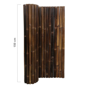 Extrem stabiler Bambus Holz Sichtschutz Rollzaun XL NIGRA von DE-COmmerce® (BxH) 180 cm x 150 cm