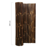 Extrem stabiler Bambus Holz Sichtschutz Rollzaun XL NIGRA von DE-COmmerce® (BxH) 180 cm x 200 cm