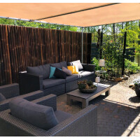 Extrem stabiler Bambus Holz Sichtschutz Rollzaun XL NIGRA von DE-COmmerce® (BxH) 180 cm x 200 cm