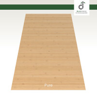 Bambusteppich in Naturoptik mit gleichmäßiger Maserung, extra breit mit einer Breite zwischen 201 und 244 cm, ideal für große Räume.