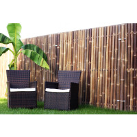 Sichtschutz aus Bambus Gartenzaun Bambuszaun Garten Zaunelement XXL NIGRA (BxH) 70 cm x 180 cm