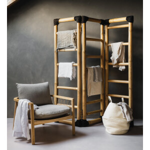 Stilvoller Bambus-Raumteiler SHINTO mit drei Paneelen,...