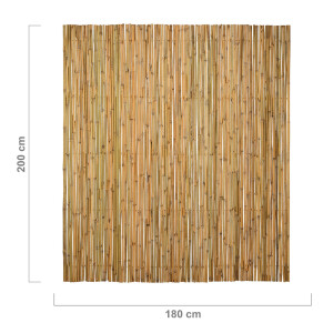Sichtschutz Bambus Garten Gartenzaun Windschutz Sichtschutzmatte BALI NATURE (BxH) 180 cm x150 cm