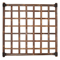 Sichtschutz aus Bambus in dekorativem Gitterdesign, Zaunelement ANJI NIGRA mit Maßen 180 cm x 180 cm, stabil und elegant für den Garten oder die Terrasse.