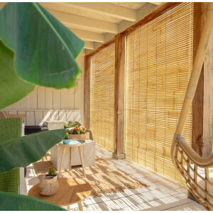 Bambus Sonnenschutz Bambusrollo Jalousie Sichschutz für Fenster und Türen