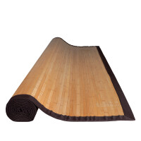 Bambusteppich SENSUAL in 11 Größen, 17mm Stege mit brauner Bordüre