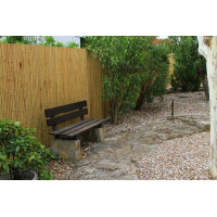 Bambus Sichtschutz Rollzaun DELUXE für Garten, Terrasse, Balkon, oben geschlossene Rohre (HxB) 250 x 180 cm