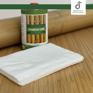 Die Pflegetücher werden von oben fotografiert und...