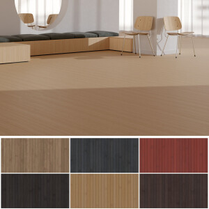 Fertigparkett aus Bambus in einem modernen Wohnzimmer mit...