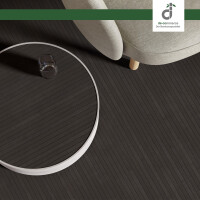 Schickes Bambusparkett in dunkler Ebony-Farbe, gezeigt in einem modernen Wohnzimmer. Das Flexbamboo-Parkett hat eine Größe von 850x200 cm und verleiht dem Raum eine elegante, natürliche Atmosphäre.