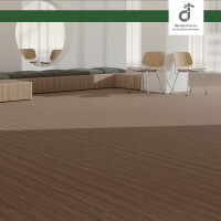 Moderner Wohnbereich mit Sitzecke mit Bambusparkett in Taupe. Das Fertigparkett FLEXBAMBOO in warmen Braunt�nen verleiht dem Raum eine gem�tliche und elegante Atmosph�re.