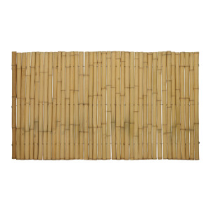 Natürlicher Bambus-Sichtschutzzaun mit einer Höhe von 100 cm und einer Breite von 180 cm, bestehend aus dicht aneinandergereihten Bambusstäben, die für Privatsphäre und einen natürlichen Look im Garten sorgen.