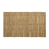 Sichtschutz aus Bambusstäben, naturbelassen, in Rollenform, Maße 100 cm x 180 cm, ideal für Gartengestaltung und Privatsphäre.