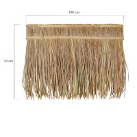 Strohdach aus Palmenblättern, 100 cm breit und 70 cm hoch, ideal für Pergolen und Outdoor-Dekorationen.