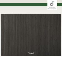 Dunkelgrauer Badezimmerteppich mit vertikalen Linienmustern, hergestellt aus Bambusmaterial. Maße 40 x 50 cm, ideal für moderne Badezimmer.