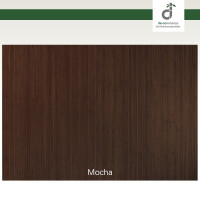 Bambus Badezimmermatte LINES in Mocha-Farbe, Maße 60 x 100 cm, mit dekorativen, geraden Linien und warmem, dunkelbraunem Farbton.