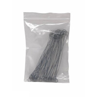 Bambussichtschutz Rollzaun DIAN, 150 cm hoch und 500 cm breit, in einer transparenten Verpackung.