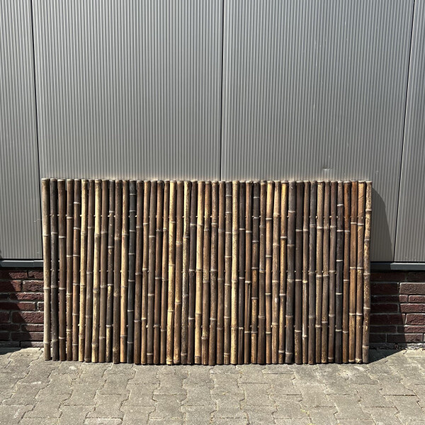 Sichtschutz aus Bambus Gartenzaun Sichtschutzmatte Zaun ZEN Black (BxH) 180 cm x 200 cm