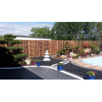 Sichtschutz aus Bambus Garten Zaun Bambuszaun Garten Zaunelement XXL NIGRA (BxH) 90 cm x 240 cm