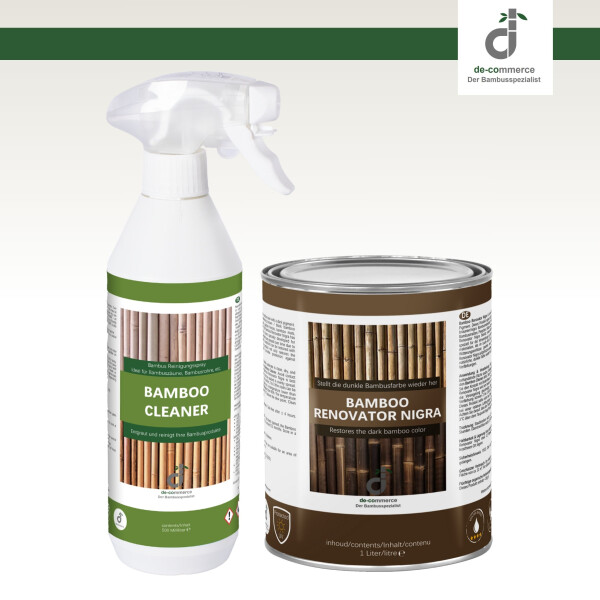 Bambus Pflege  Set aus Cleaner & Renovator Nigra (dunkel), 48,49