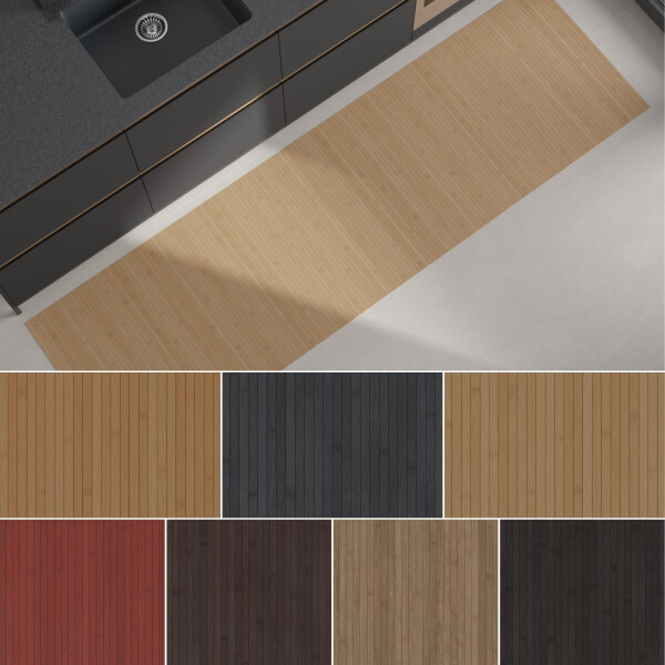 Küchenläufer FLOW Küchenteppich Bambusteppich ohne Bordüre