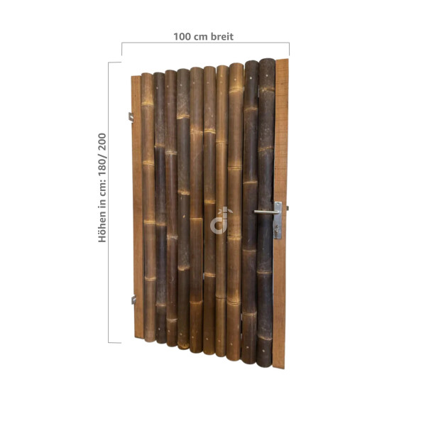 Bambustür, Farbe Nigra in 100x200cm (BxH)