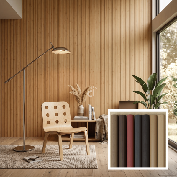 Bambusteppich MASSIVE Wunschmaß in verschiedenen Farbvarianten, präsentiert in einem modernen Wohnzimmer. Der Teppich besteht aus natürlichen Bambusstreifen und ist in sechs Farben erhältlich: Natur, Schwarz, Rot, Dunkelbraun, Hellbraun und Beige. Die glatte, langlebige Oberfläche passt ideal zu minimalistischen und zeitgenössischen Einrichtungsstilen.